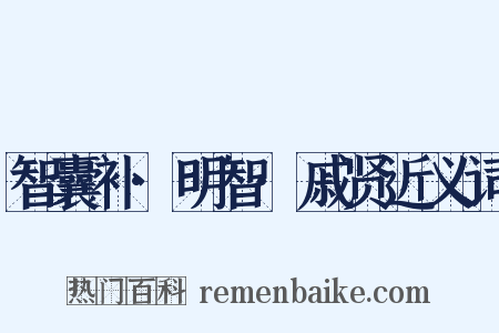 智囊补·明智·戚贤近义词是什么意思的图片